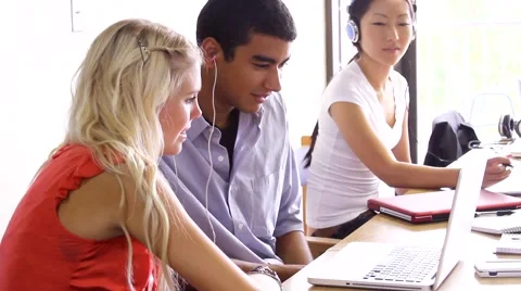 Students in the Library Stock Footage 6826012