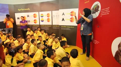 Students listen to speakers Stock Footage 52263405