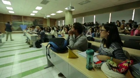 Students listen to teacher Stock Footage 77053776