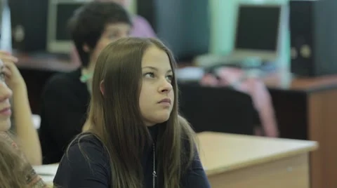 Students listening to a lecture Stock-Footage 44766546