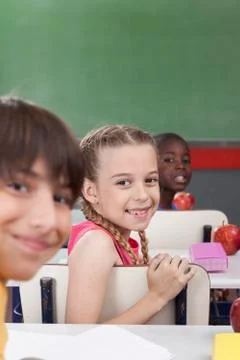 The students looking at back Stock Photos