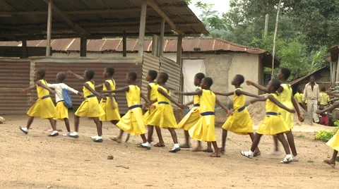 STUDENTS MARCHING TO CLASS FROM MORNING ASSEMBLY Stock Footage 60115651
