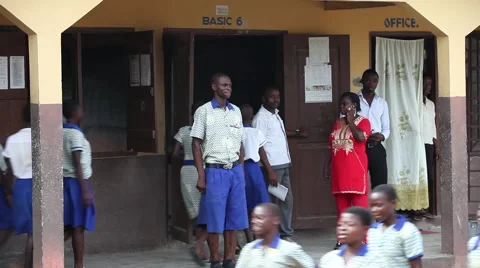 STUDENTS MARCHING TO CLASS FROM A MORNING ASSEMBLY Stock Footage 60116087