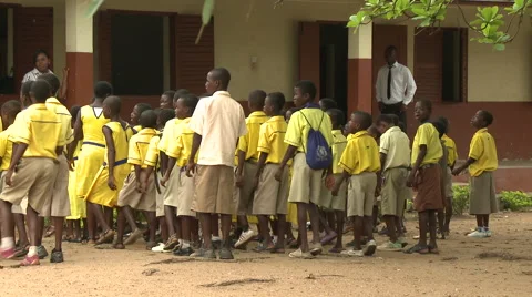STUDENTS MARCHING IN PLACE AT SCHOOL ASSEMBLY Stock Footage 60115564