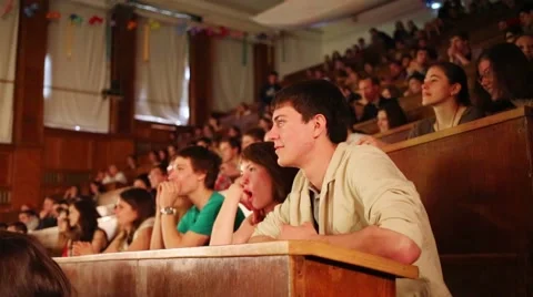 Students in Moscow State University. MSU was founded in 1755 Stock Footage 51872819