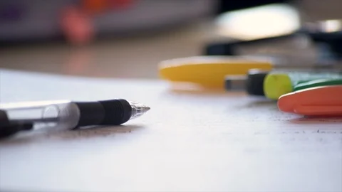 Student's Notebook Close Up Stock Footage 90174901