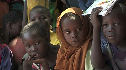 Students in Outdoor Class Stock Footage 32133319