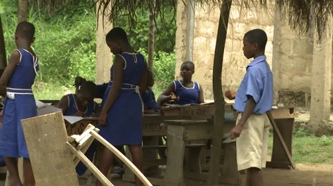 STUDENTS IN OUTDOOR CLASSROOM Stock Footage 60116266