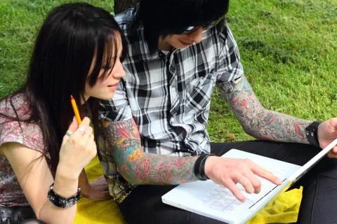 Students outdoor Stock Photos