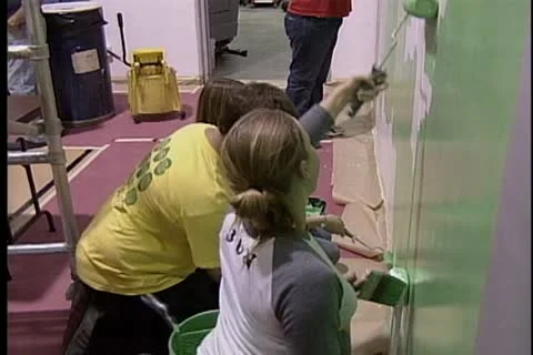 Students Painting Stock Footage 10686630