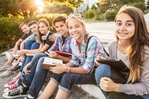 Students in park Stock Photos