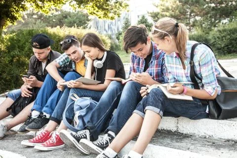 Students in park Stock Photos