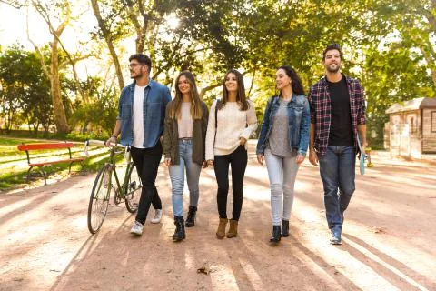 Students in the park Stock Photos