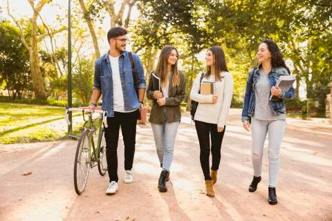 Students in the park Stock Photos
