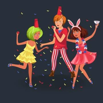 Students party poster Stock Illustration