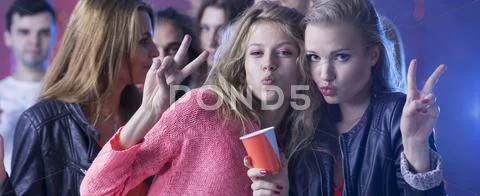 Students' party of the year Stock Photos