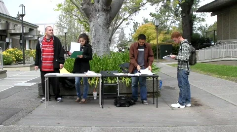 Students with Petitions Stock Footage 671334