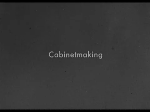 Students practice and learn cabinetry and upholstery - 1941 Stock Footage 95179082