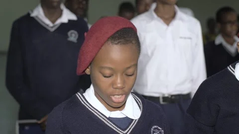 Students praying in the School fellowship Stock Footage 250814363
