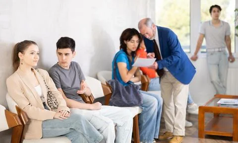 Students is preparing to do an internship in the company. Stock Photos