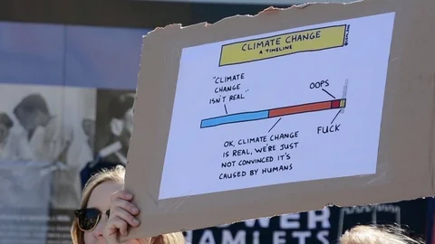 Students protest against climate change in London on 20th september Stock-Footage 116447434