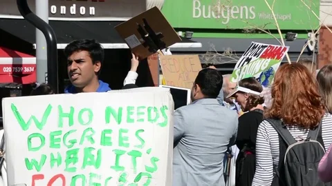 Students protest against climate change in London on 20th september Stock-Footage 116447475