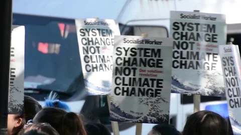 Students protest against climate change in London on 20th september Stock-Footage 116447625