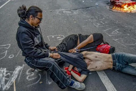 Students Protest Criminal Code Revision Stock Photos