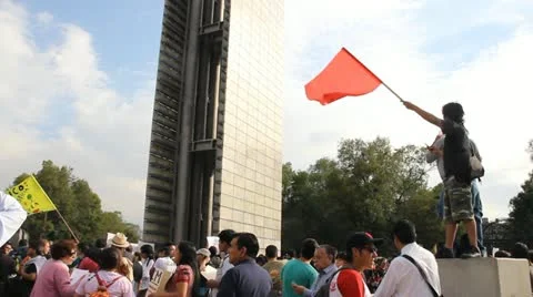Students protest Stock Footage 11095528