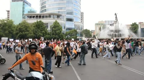 Students protest Video stock 11096984