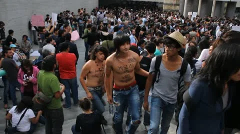 Students protest Video stock 11097158