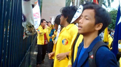 Students Protest Over Fuel Price Hike Stock Footage 24882956