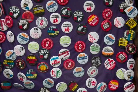 Students protests button badges Foto stock