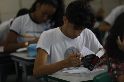 Students in public school in bahia Stock Photos