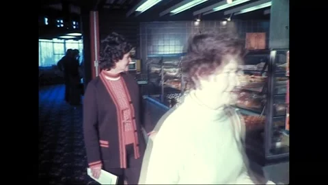 Students Queue at School Canteen for Lunch, Australia, 1976 Stock Footage 339308504