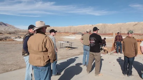 Students on the Range During Weapons Training* 스톡 동영상 114624201