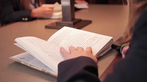 Students Reading Books Video stock 52327156