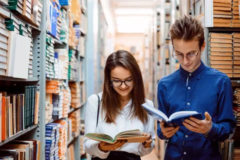 Students reading books Stock Photos
