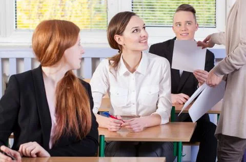 Students ready for an exam Stock-Fotos