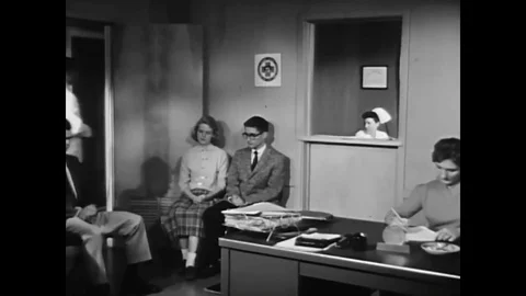 Students receive information about a classmate from a nurse in the hospital in 스톡 동영상 88553769