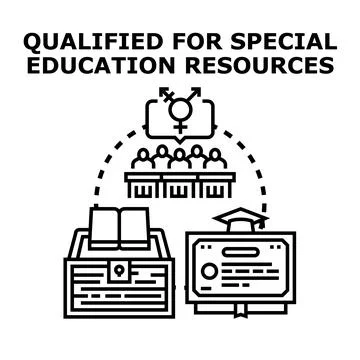 Students receiving special educational resources and support Stock Illustration