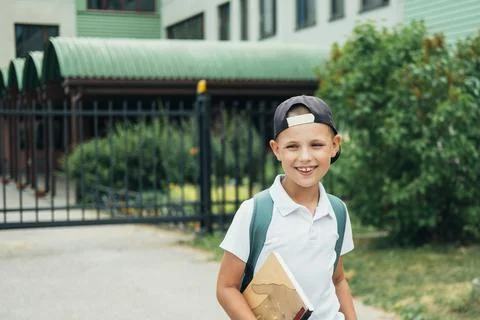 Students return to school. Stock Photos