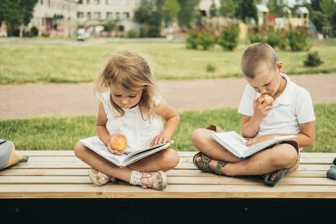 Students return to school. Stock Photos