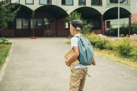 Students return to school. Stock Photos