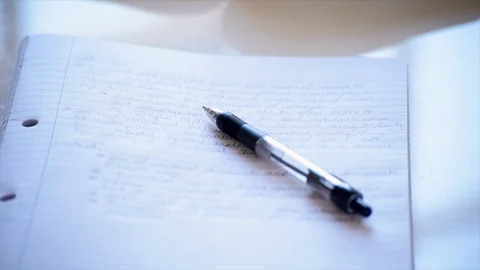 Student's Revision Close Up Stock Footage 90164328