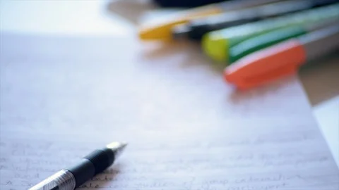 Student's Revision Close Up Stock Footage 90173439