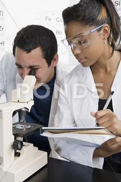 Students In Science Class Stock Photos