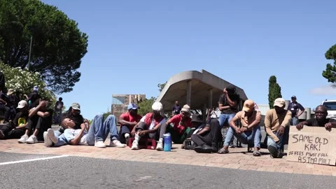 Students shut down  University of Cape Town Stock Footage 302275887