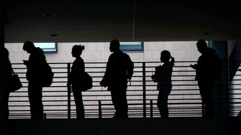 Students Silhouette Stock Footage 730927