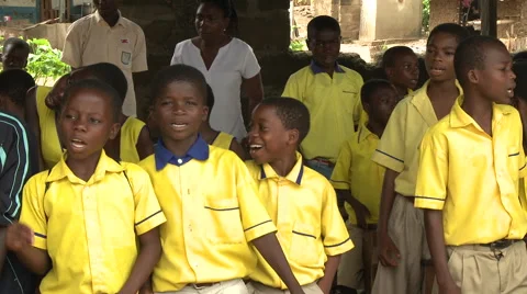 STUDENTS SINGING IN CLASSROOM Stock Footage 60115744